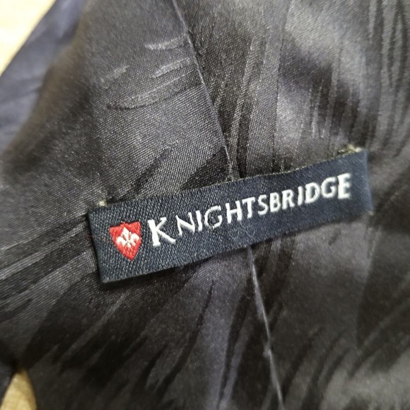 Knightsbridge Men's Neck Tie Black Brown W 3 .75" L 58" Geometric pattern Silk - Picture 7 of 7